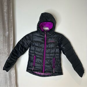 Columbia Black and Purple  kids Puffer Jacket
